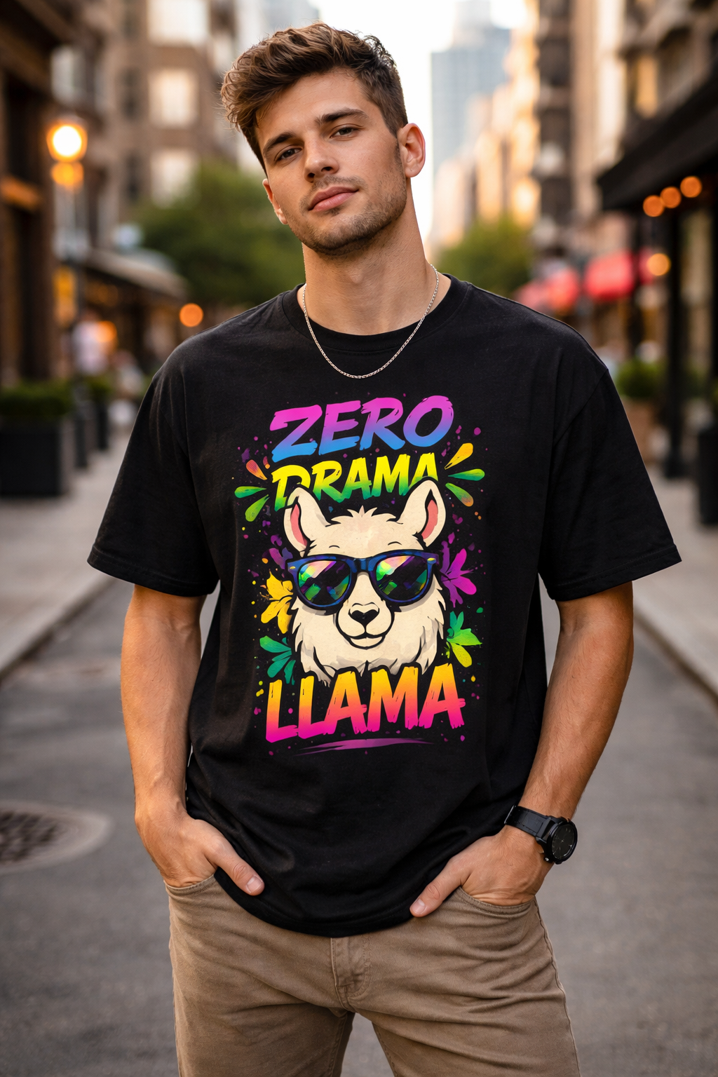 Zero Drama Llama T-Shirt | Funny Animal Gift