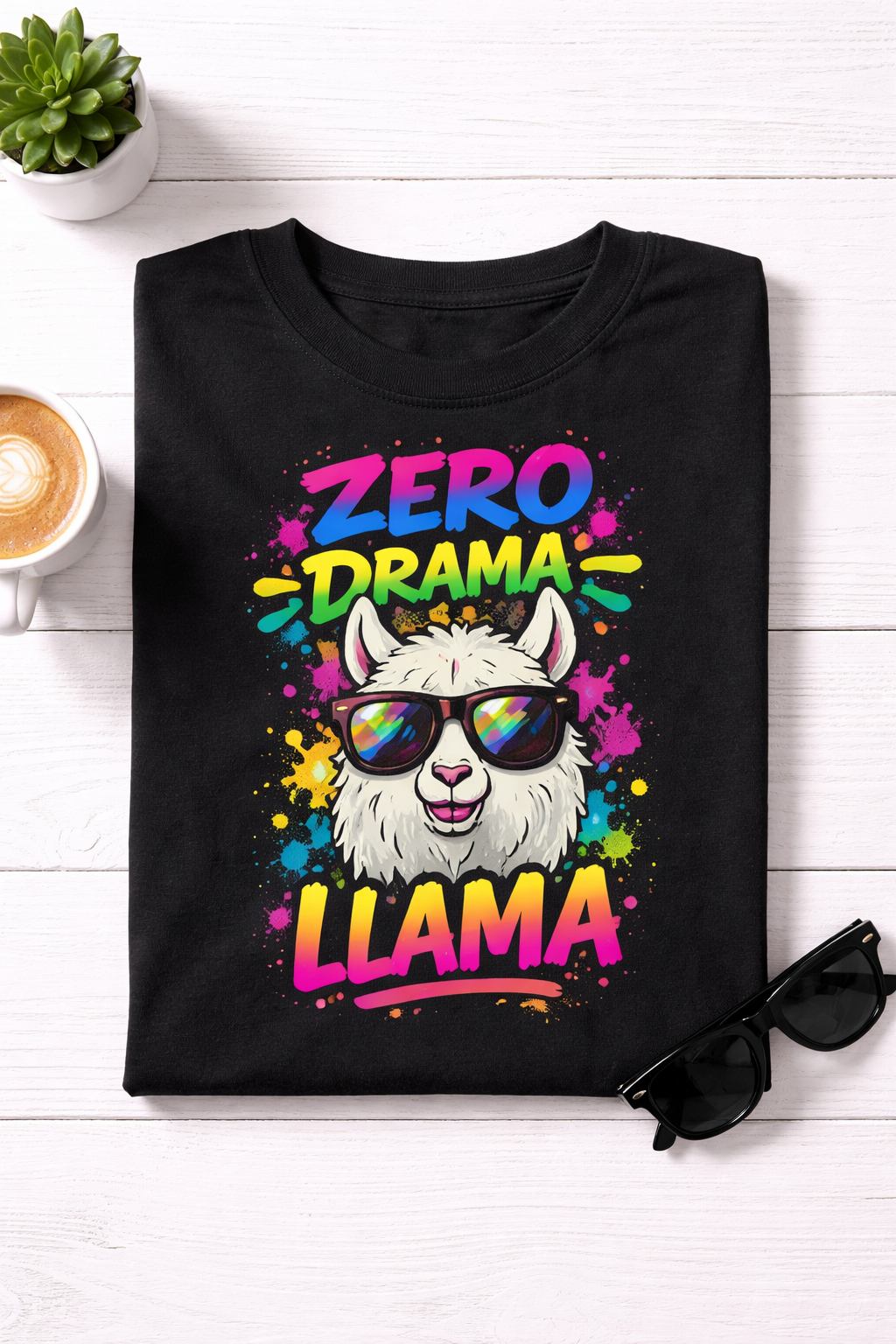 Zero Drama Llama T-Shirt | Funny Animal Gift