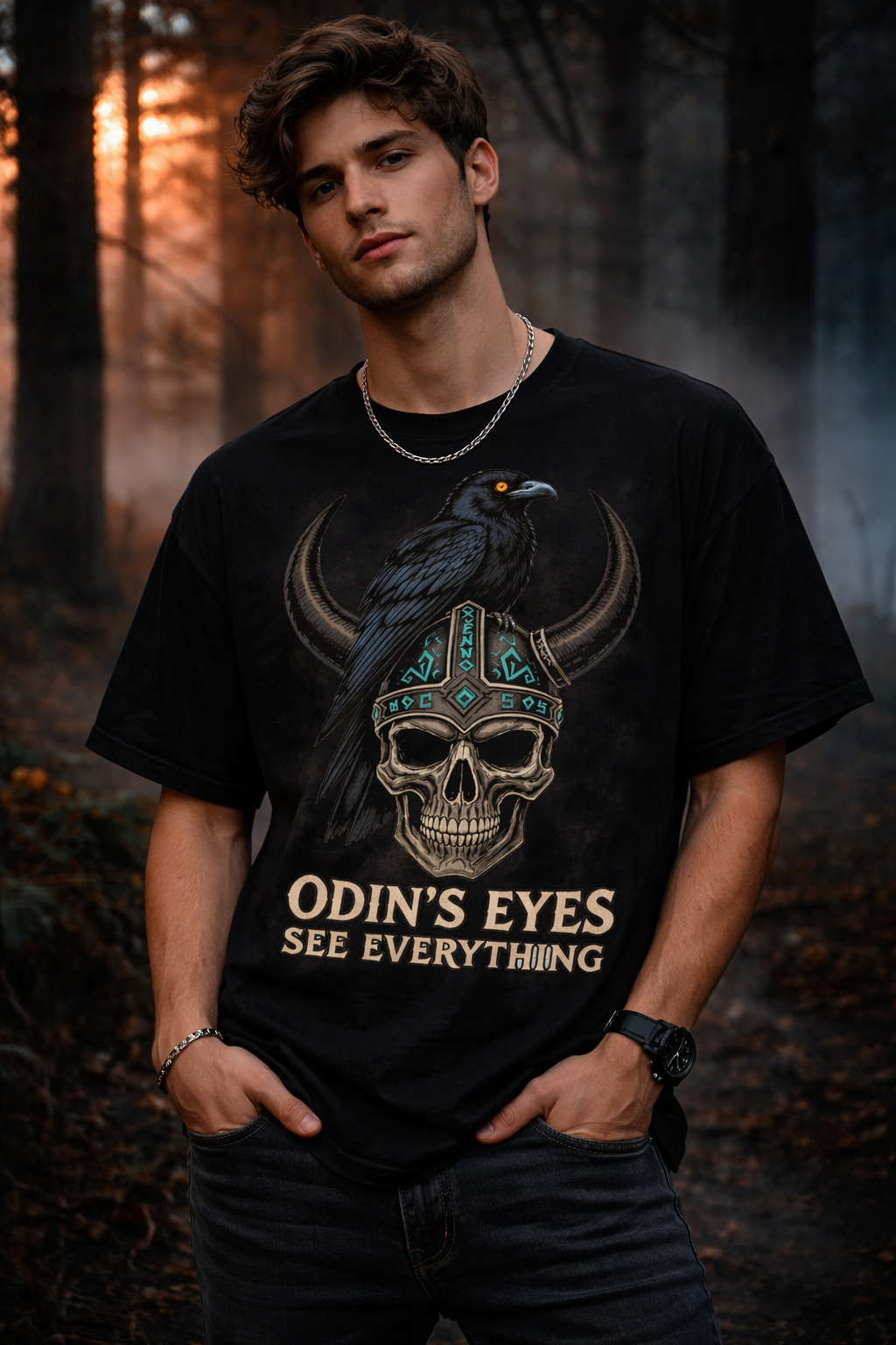 Animal × Viking T-Shirt | Norse Mythology Dark Graphic Tee