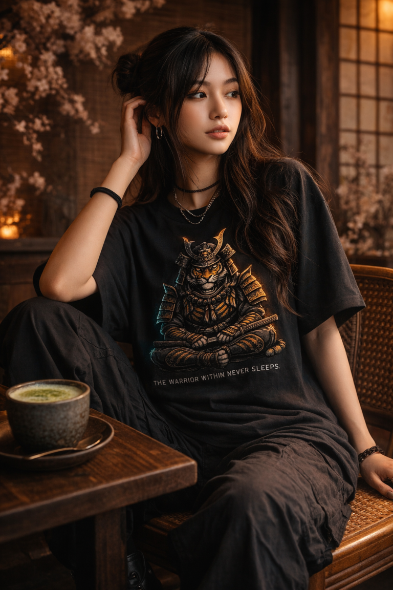 Animal × Samurai T-Shirt | Funny Dark Japanese Graphic Tee