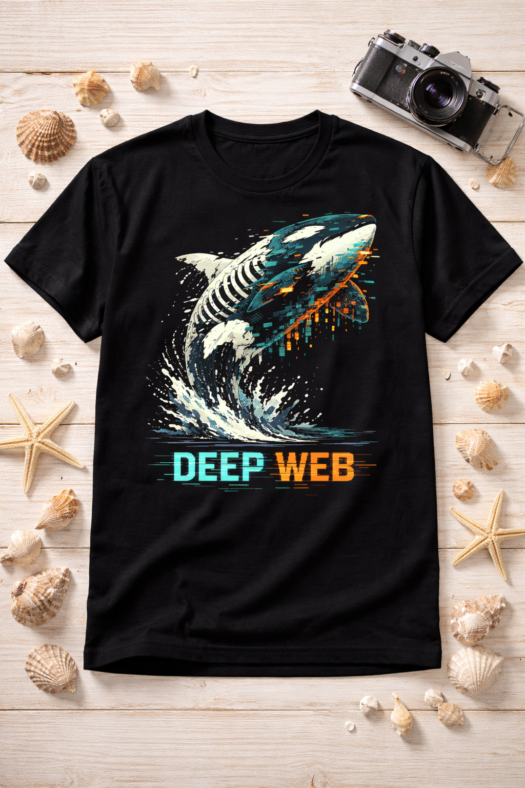 Retro Orca Killer Whale Graphic T-Shirt