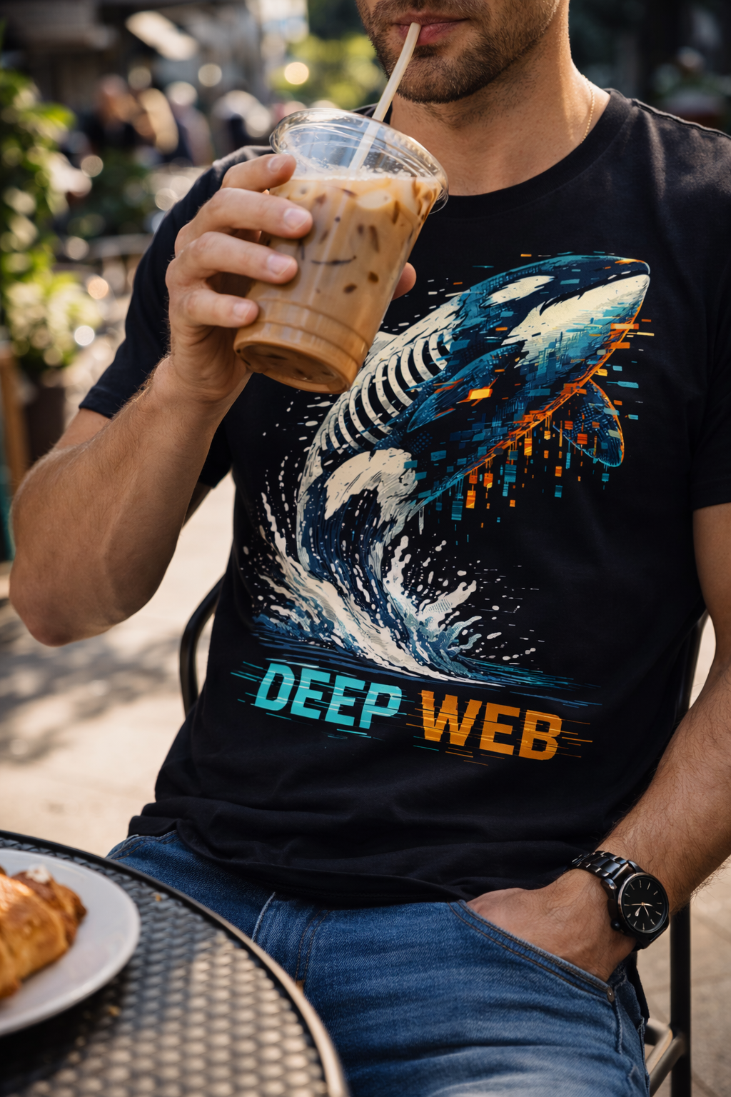 Retro Orca Killer Whale Graphic T-Shirt