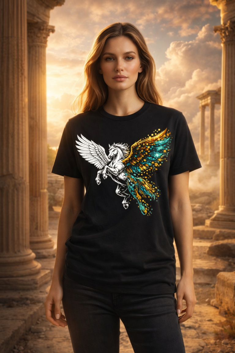 Pegasus in Mid-Flight Graphic T-Shirt