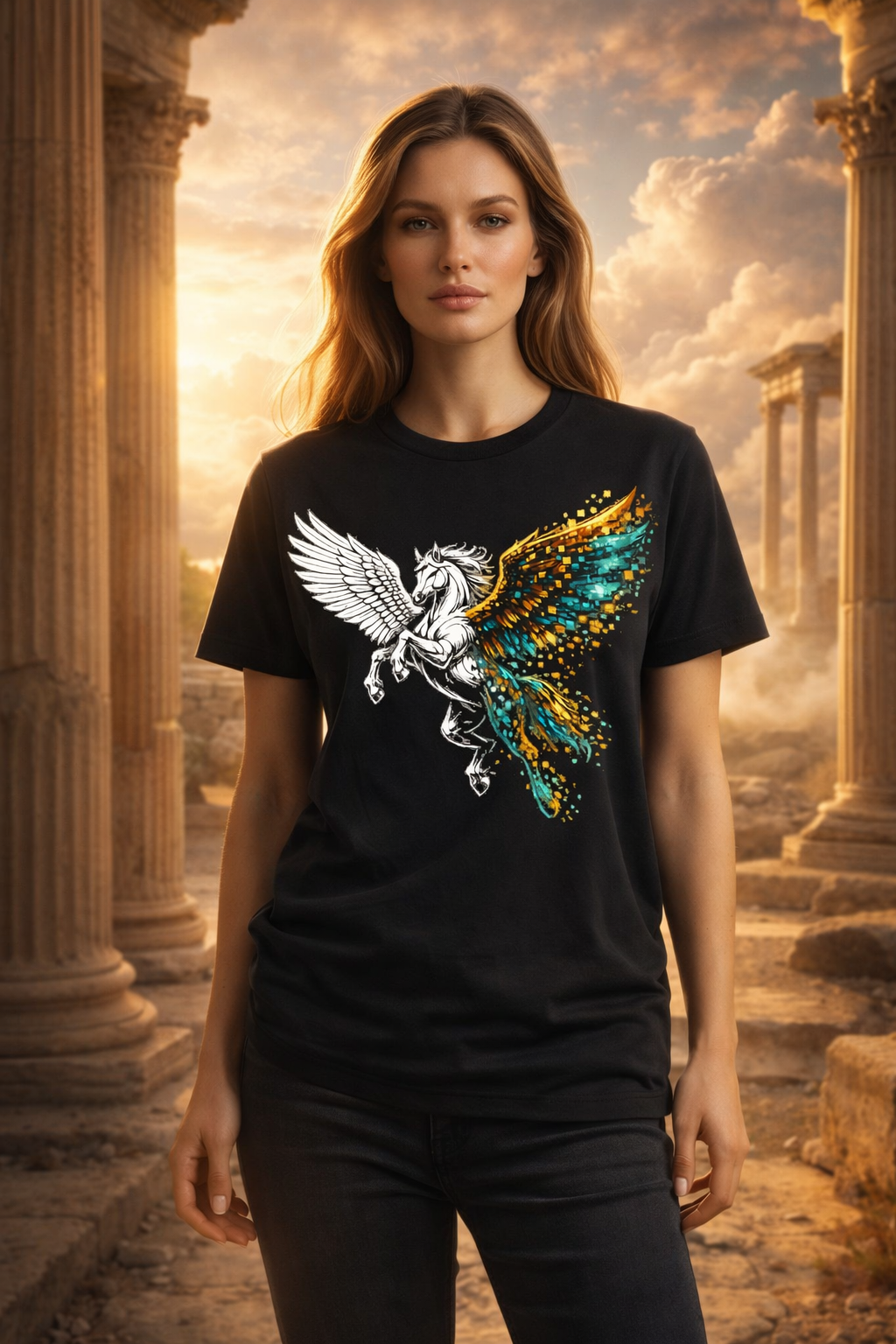 Pegasus in Mid-Flight Graphic T-Shirt