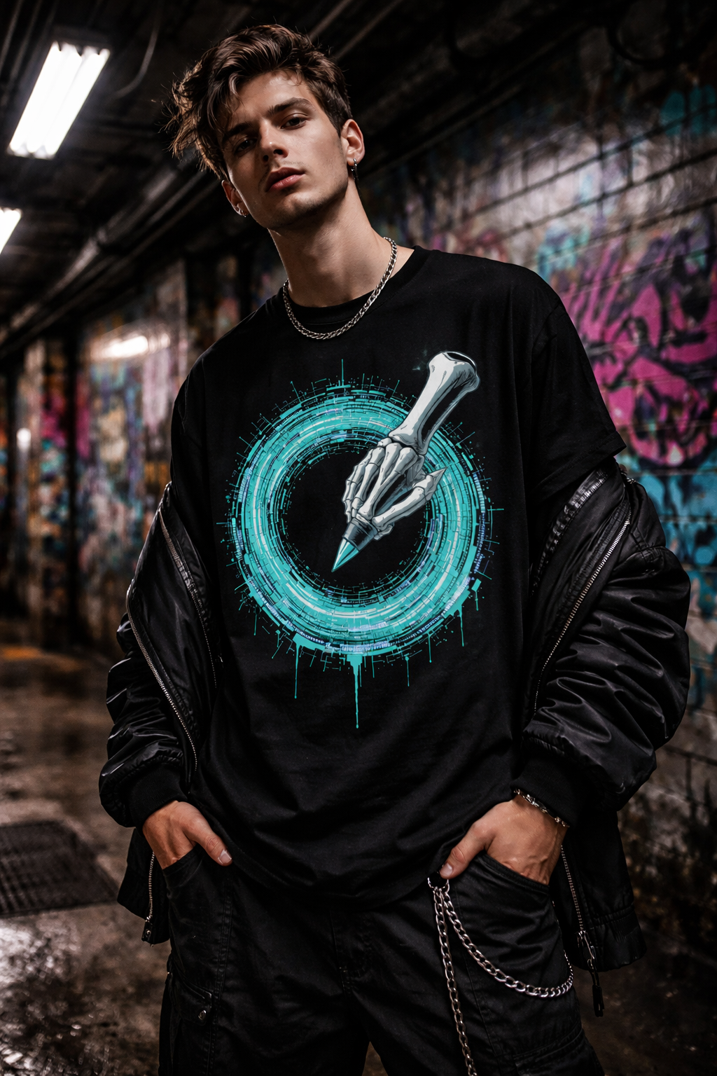 Graffiti Marker Portal Urban Streetwear T-Shirt