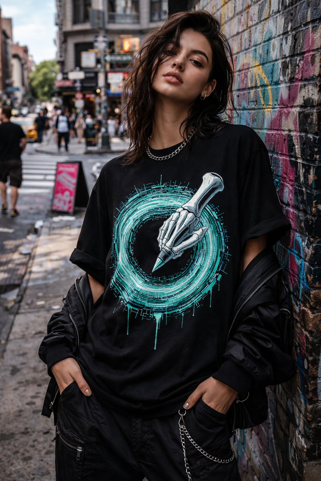 Graffiti Marker Portal Urban Streetwear T-Shirt