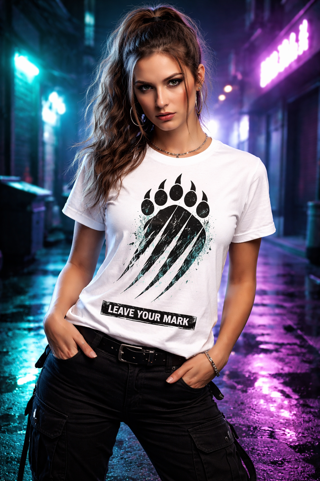 Leave Your Mark Bear Claw Glitch T-Shirt