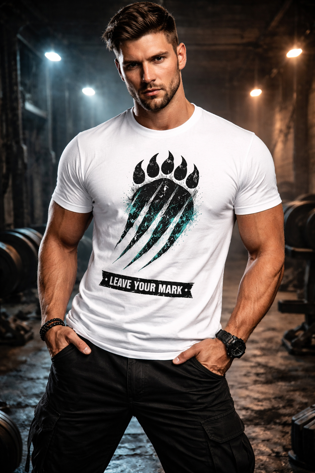 Leave Your Mark Bear Claw Glitch T-Shirt
