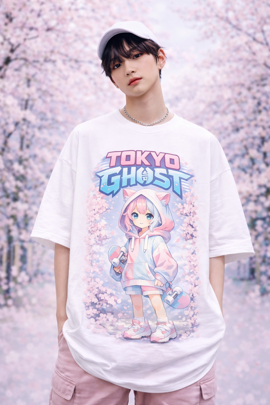 Tokyo Ghost Pastel Anime Skater Girl Kawaii Sakura