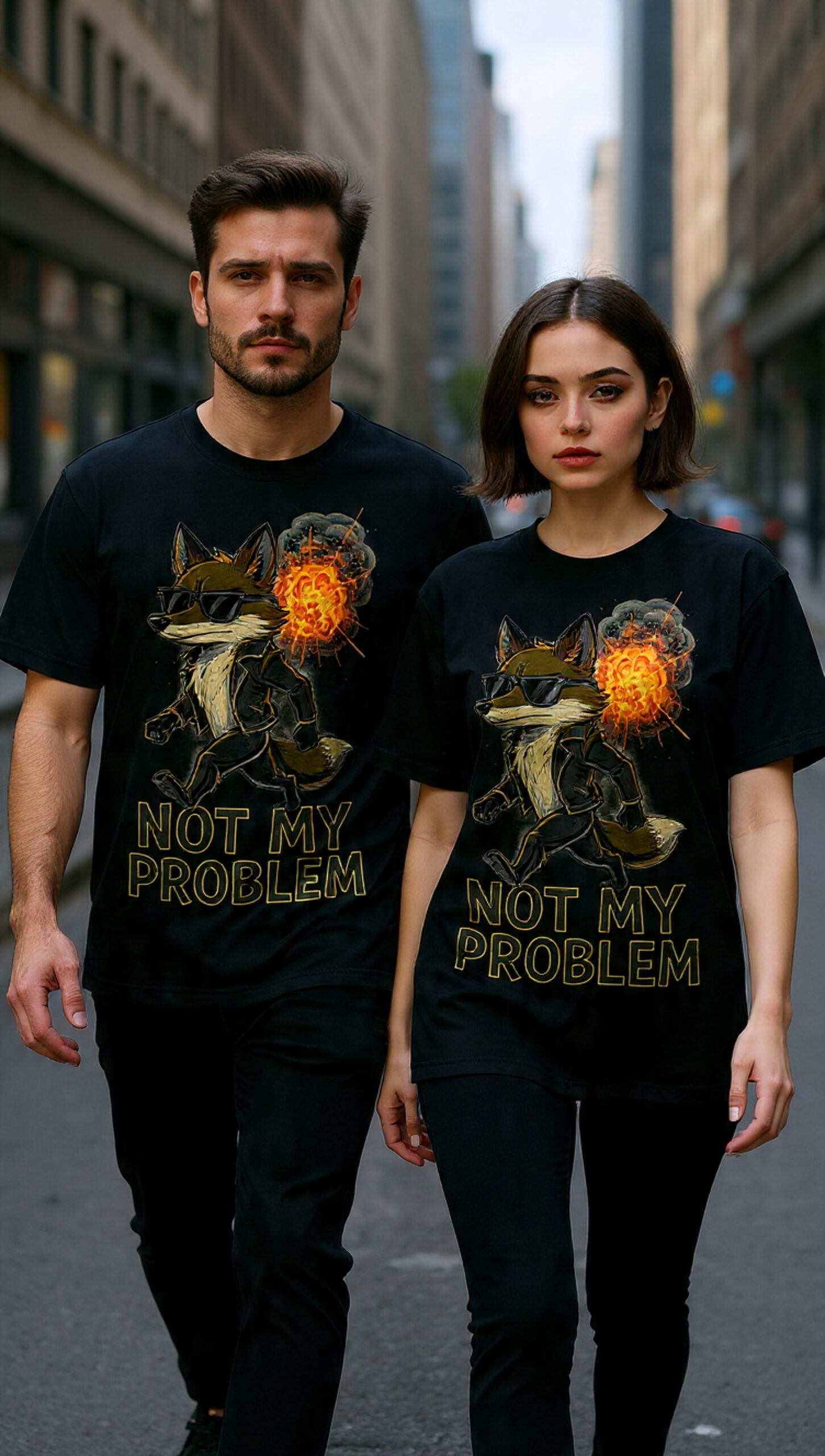 Not My Problem Fox T-Shirt | Funny Sarcastic Animal Streetwear Tee