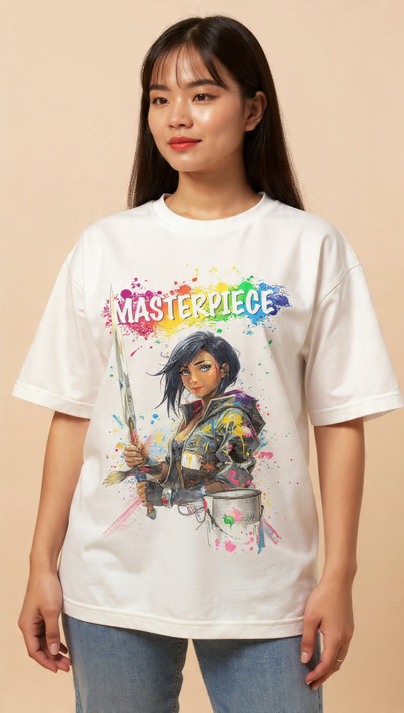 Masterpiece Painter Girl – Color Splash Art Warrior Streetwear Design