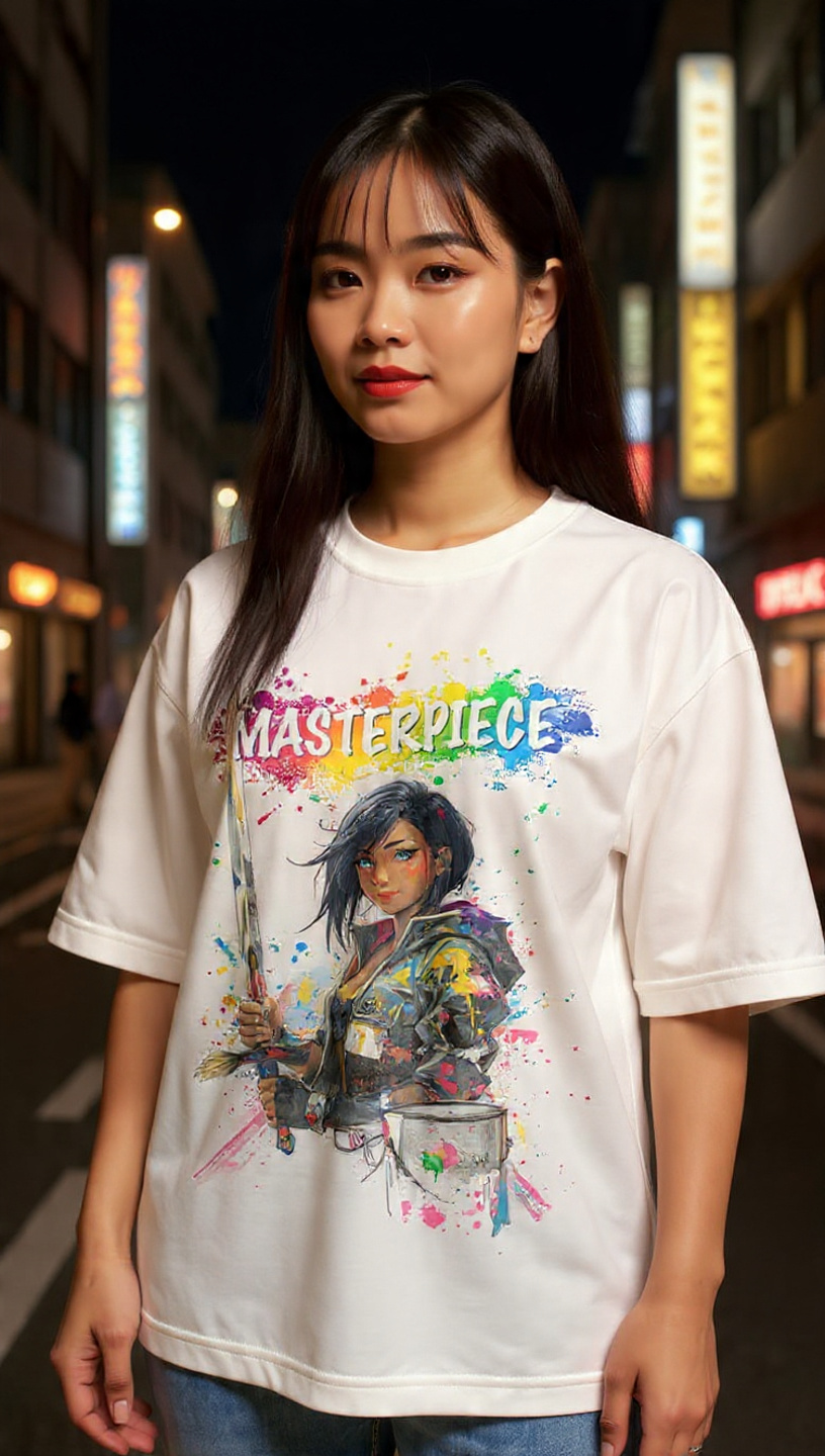 Masterpiece Painter Girl – Color Splash Art Warrior Streetwear Design