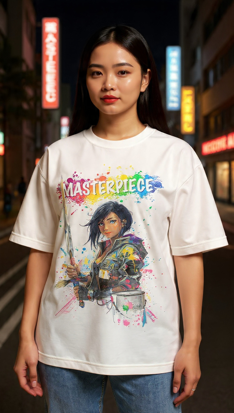 Masterpiece Painter Girl – Color Splash Art Warrior Streetwear Design