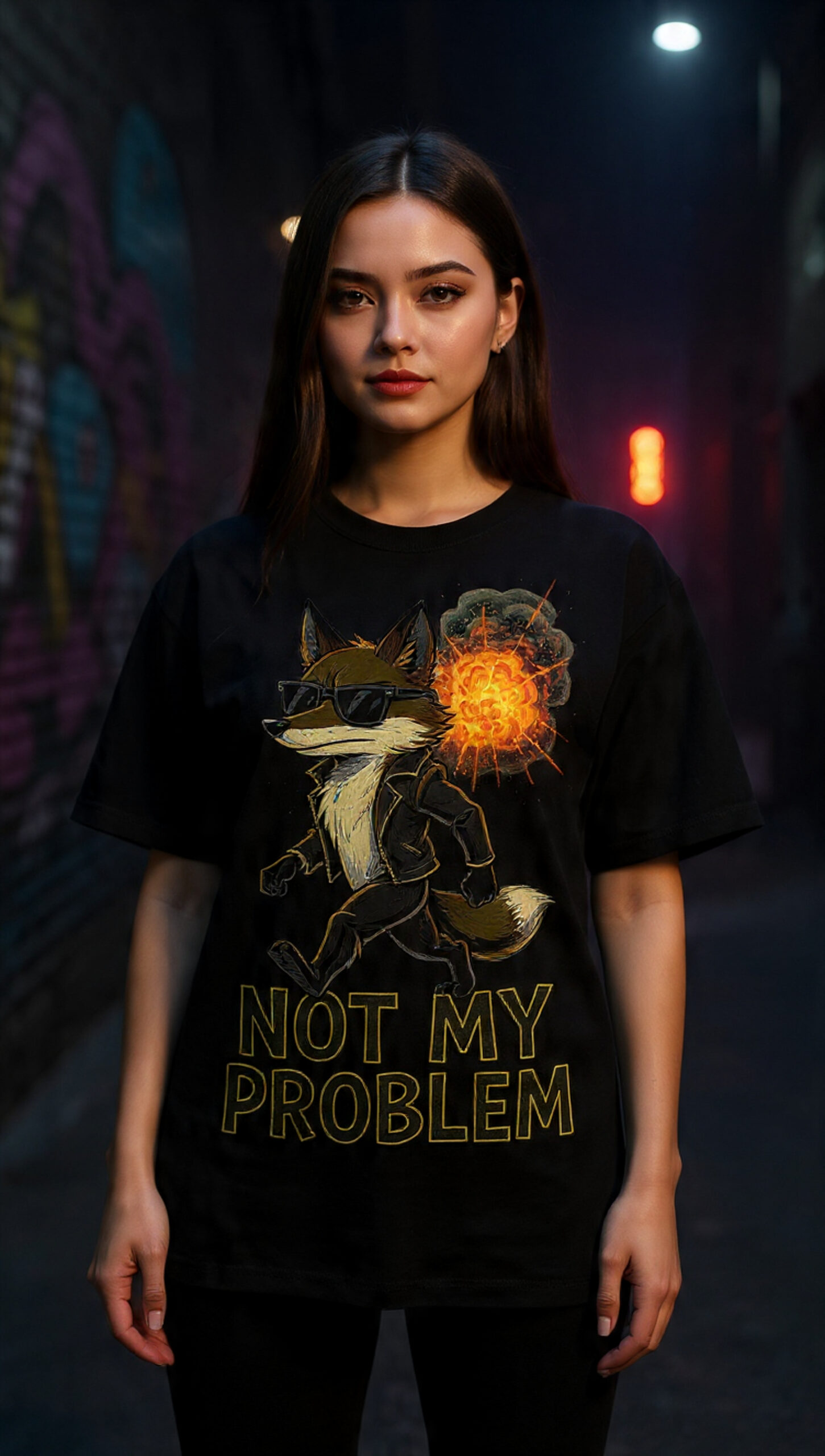 Not My Problem Fox T-Shirt | Funny Sarcastic Animal Streetwear Tee