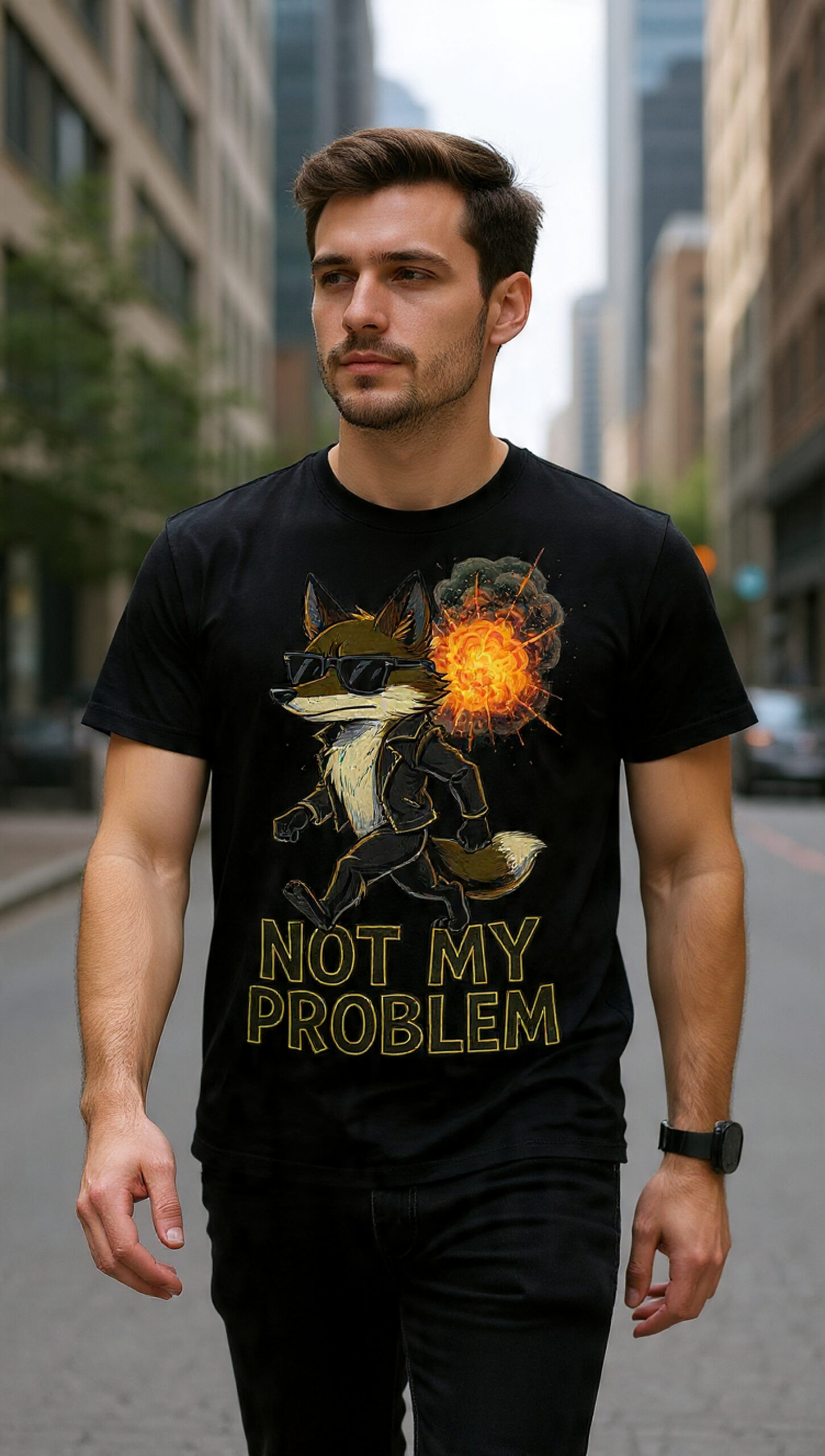 Not My Problem Fox T-Shirt | Funny Sarcastic Animal Streetwear Tee