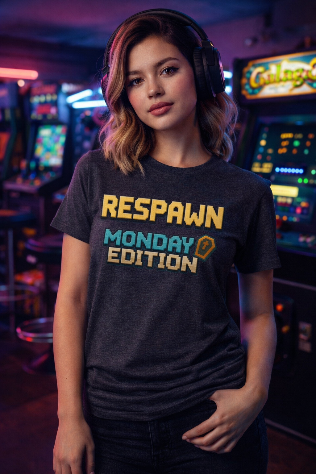 Respawn Monday Edition Funny Gamer Pixel Art T-Shirt