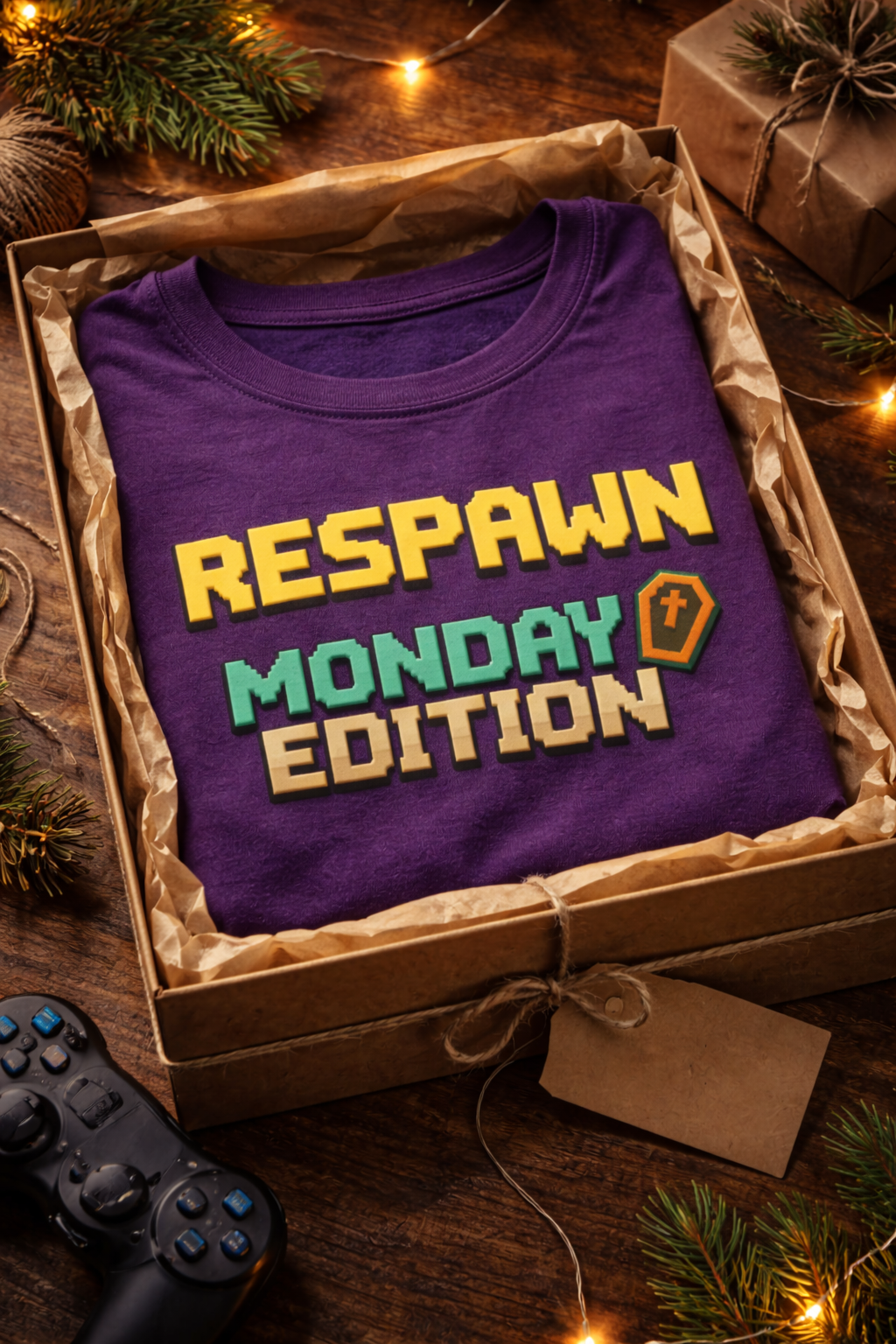 Respawn Monday Edition Funny Gamer Pixel Art T-Shirt