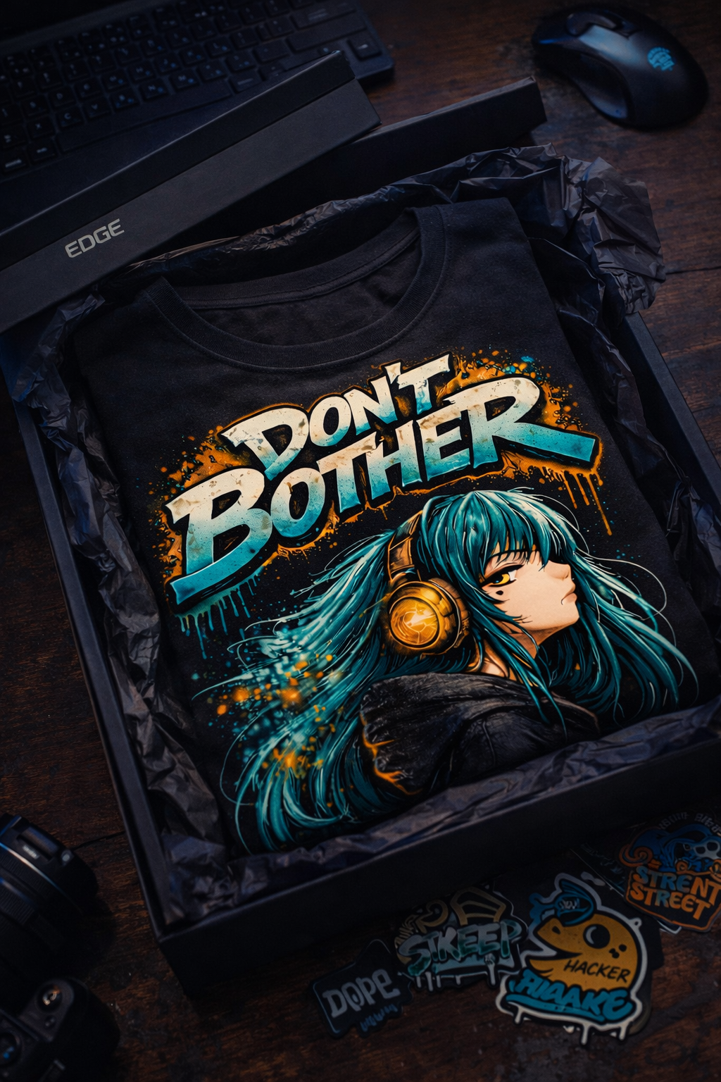 Don’t Bother Graffiti Anime Oversized Tee