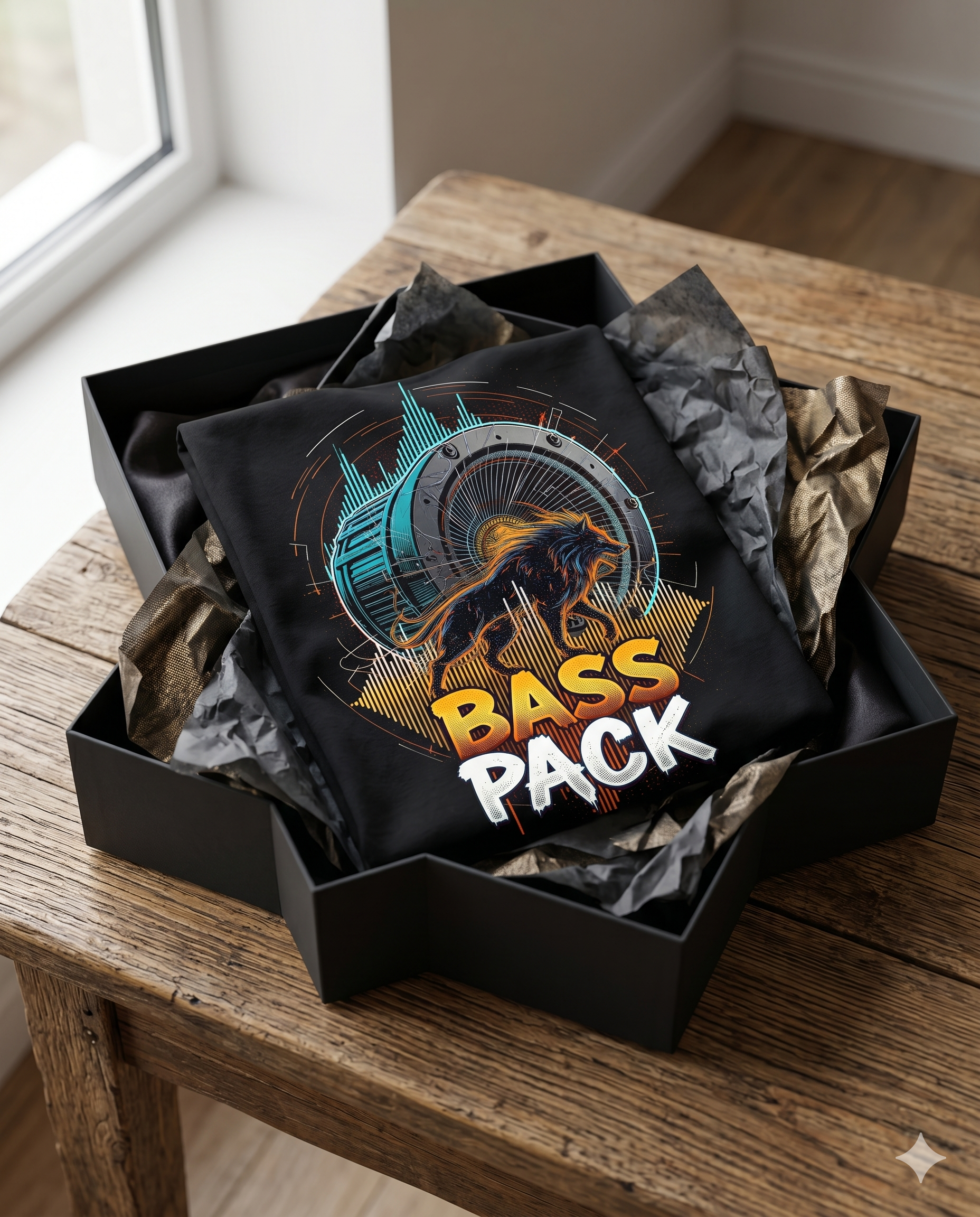Bass Pack Wolf Subwoofer EDM Rave T-Shirt