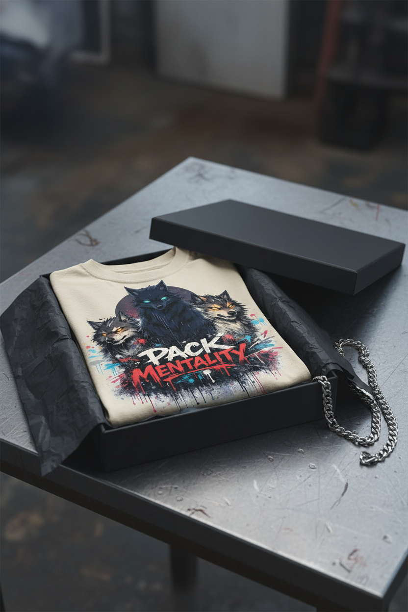 Pack Mentality Graffiti Anime Wolf T-Shirt