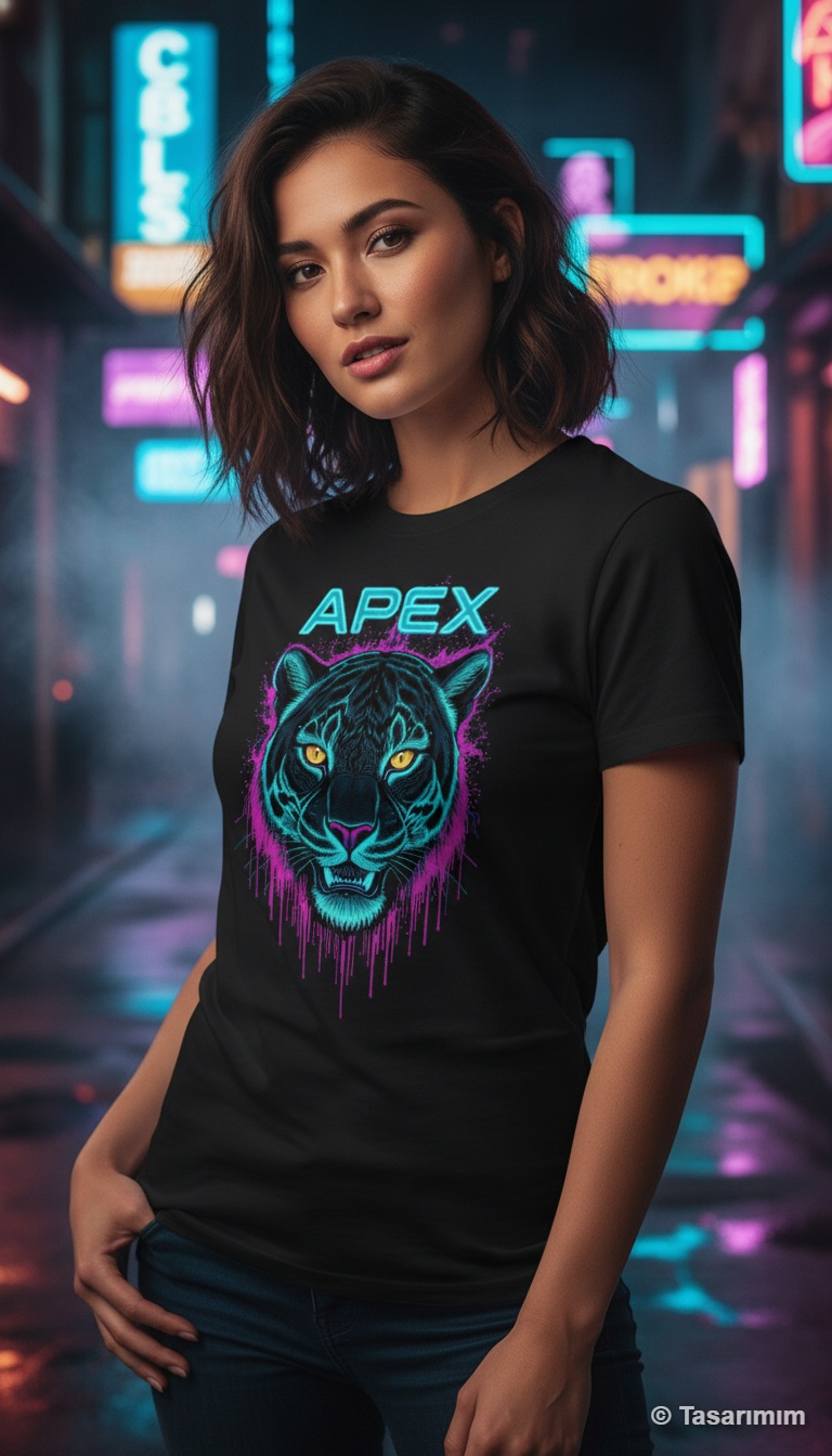 APEX Neon Cyberpunk Graphic T-Shirt