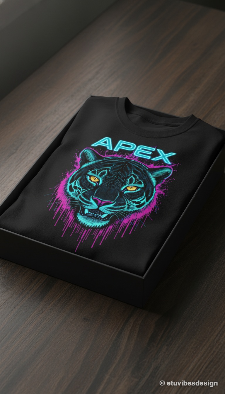 APEX Neon Cyberpunk Graphic T-Shirt