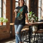 Zeus Graffiti Lightning Bolt Oversized Streetwear Tee