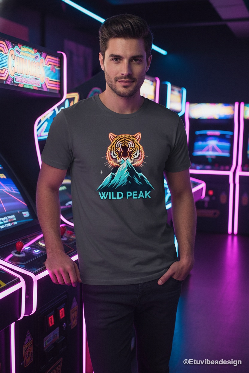 Neon Tiger Wild Peak Graphic T-Shirt