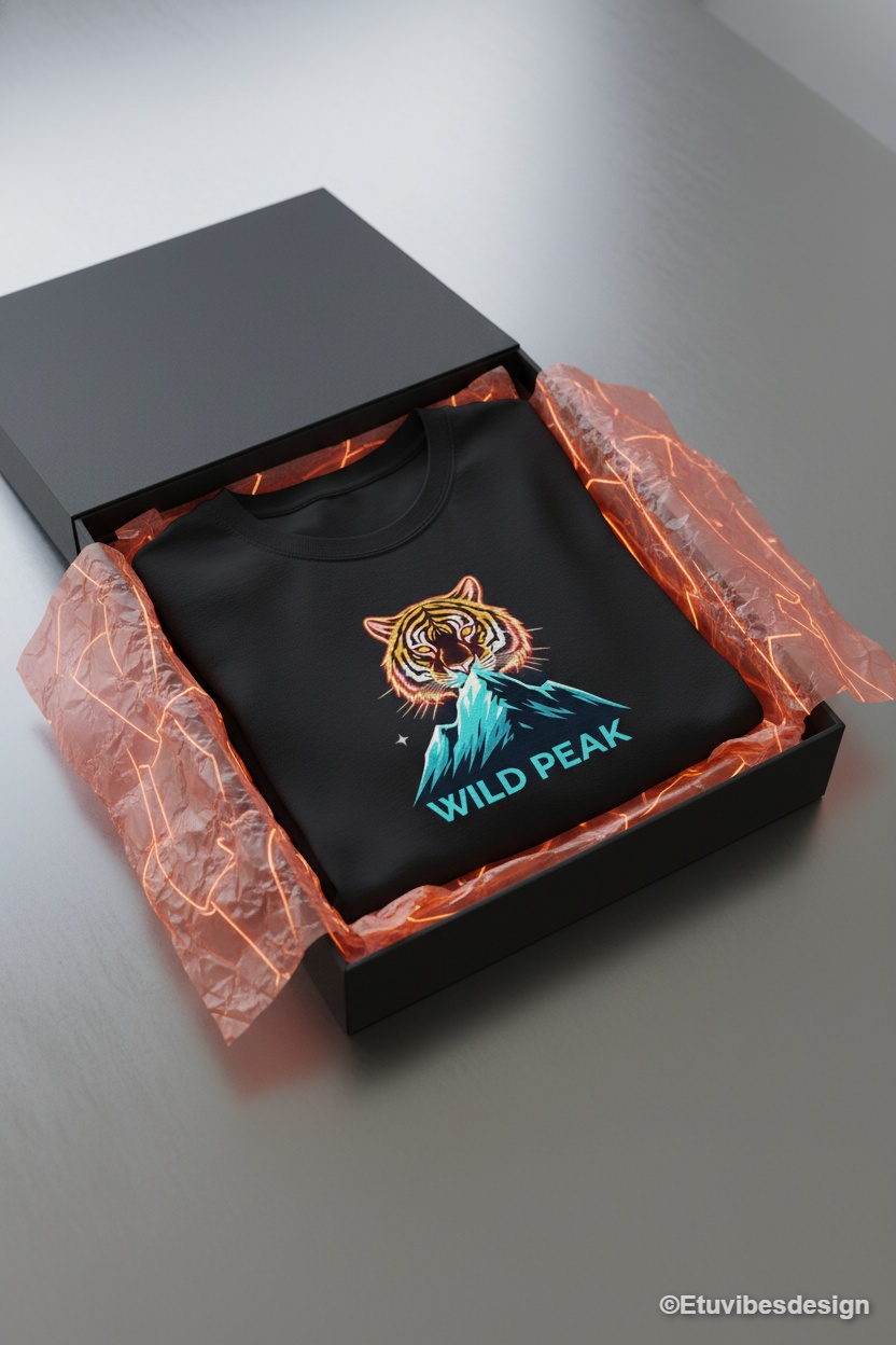 Neon Tiger Wild Peak Graphic T-Shirt