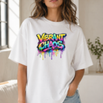 Vibrant Chaos Neon Graffiti Streetwear T-Shirt